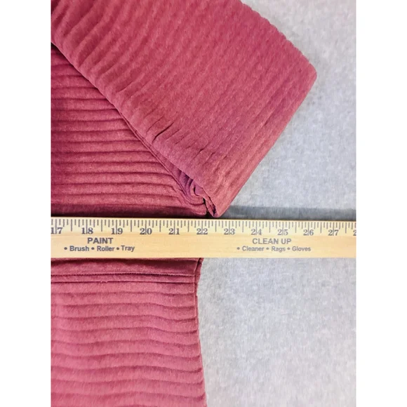 LL Bean Womens Large Pullover Lot 2 Quarter Zip Fleece Outdoor Pink Blue - Picture 8 of 15